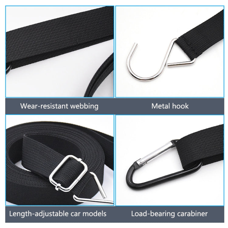 Car Jacket Windproof Belt Outer Garment Fixing Rope Anti-Strong Wind Thickening Adjustable Fixed Car Binding Belt, 2 PCS / Set