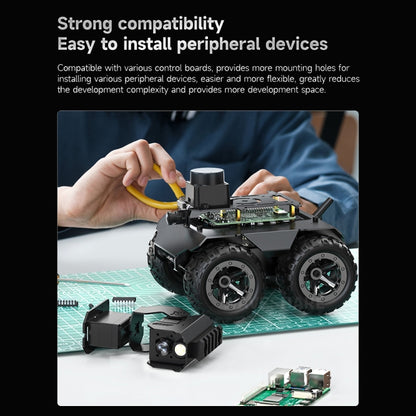 Waveshare WAVE ROVER Flexible Expandable 4WD Mobile Robot Chassis, Onboard ESP32 Module, US Plug, EU Plug, UK Plug