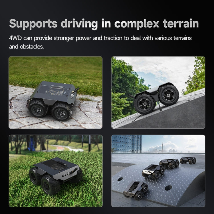 Waveshare WAVE ROVER Flexible Expandable 4WD Mobile Robot Chassis, Onboard ESP32 Module, US Plug, EU Plug, UK Plug