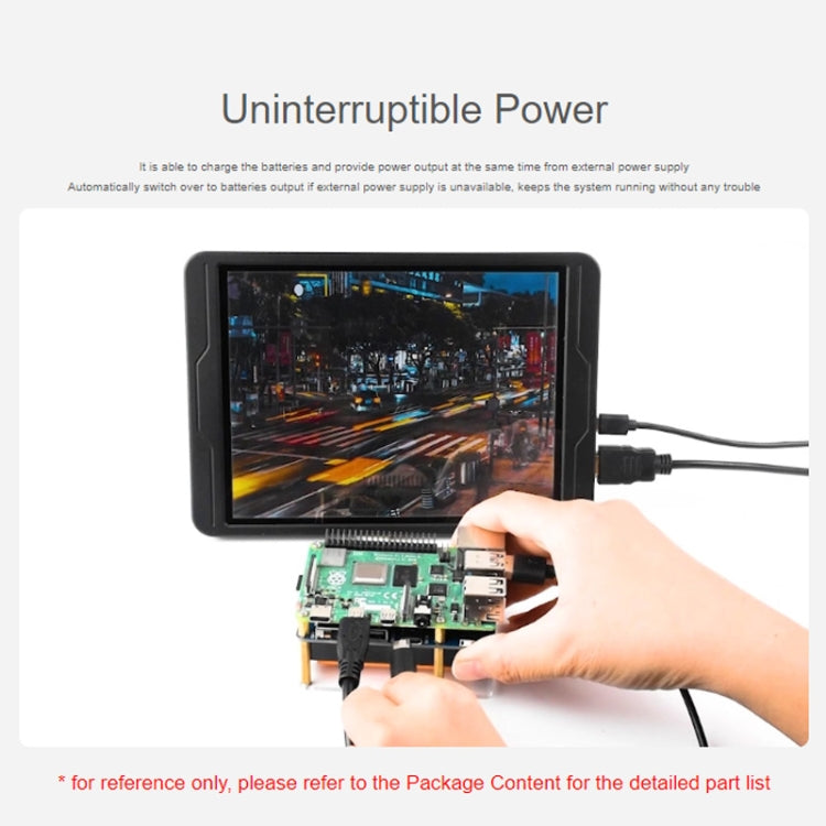 Waveshare 25567 For Raspberry Pi UPS HAT (D), Pogo Pins Connector , Without Battery