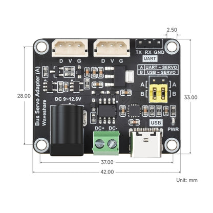 Carte de commande de servomoteur série Waveshare 25514, pour servomoteurs série ST/SC, 25514