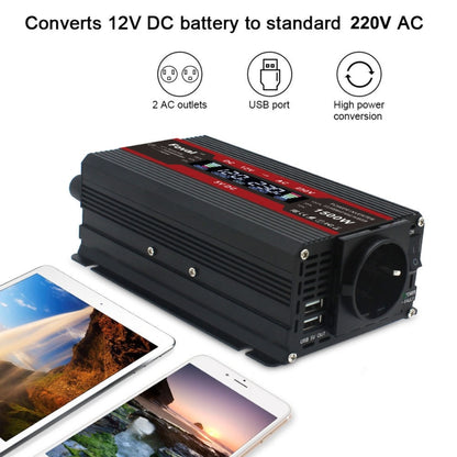 LCD Smart Home Car Inverter 12V To 220V Power Converter, 1500W, 2000W, 2600W, 3000W