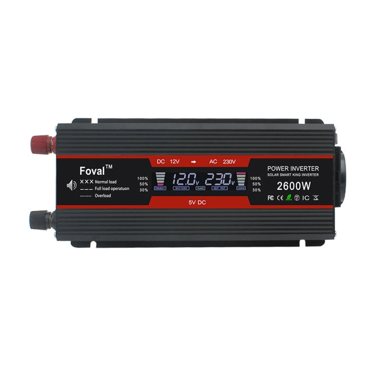 LCD Smart Home Car Inverter 12V To 220V Power Converter, 1500W, 2000W, 2600W, 3000W