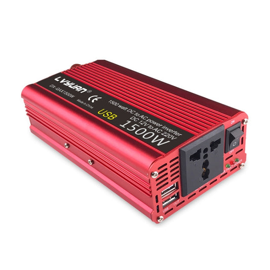 LVYUAN Car Inverter Dual USB Power Converter, 12V to 220V 1500W, 24V to 220V 1500W, 12V to 220V 1500W UK Plug, 12V to 220V 1500W AU Plug, 12V to 110V 1500W US Plug, 12V to 220V 2000W, 24V to 220V 2000W, 12V to 220V 2000W UK Plug, 12V to 220V 2000W AU P...