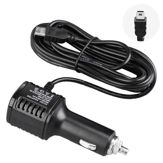 Chargeur de voiture H519, cordon d'alimentation pour enregistreur de conduite, double USB avec écran de charge, spécifications : Mini droit, Mini coude droit