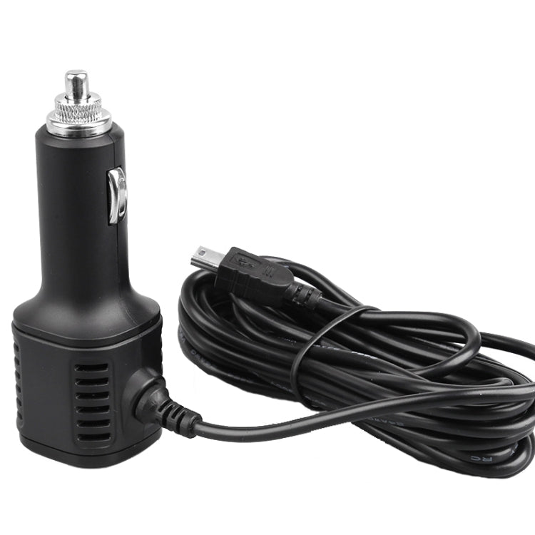 Chargeur de voiture H519, cordon d'alimentation pour enregistreur de conduite, double USB avec écran de charge, spécifications : Mini droit, Mini coude droit
