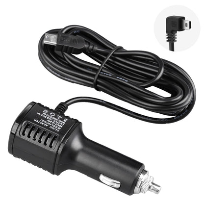 Chargeur de voiture H519, cordon d'alimentation pour enregistreur de conduite, double USB avec écran de charge, spécifications : Mini droit, Mini coude droit