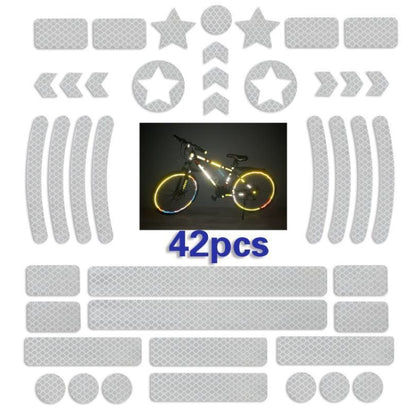 Autocollant Réfléchissant Nid d'Abeille pour Vélo Bande Avertissement Grille Logo Réfléchissant Nuit