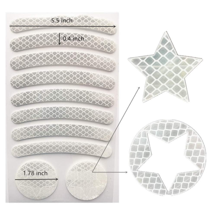 Autocollant Réfléchissant Nid d'Abeille pour Vélo Bande Avertissement Grille Logo Réfléchissant Nuit