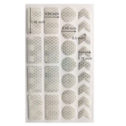 Autocollant Réfléchissant Nid d'Abeille pour Vélo Bande Avertissement Grille Logo Réfléchissant Nuit