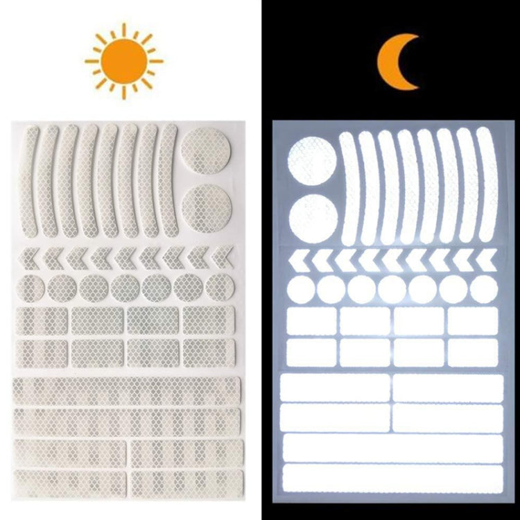 Autocollant Réfléchissant Nid d'Abeille pour Vélo Bande Avertissement Grille Logo Réfléchissant Nuit