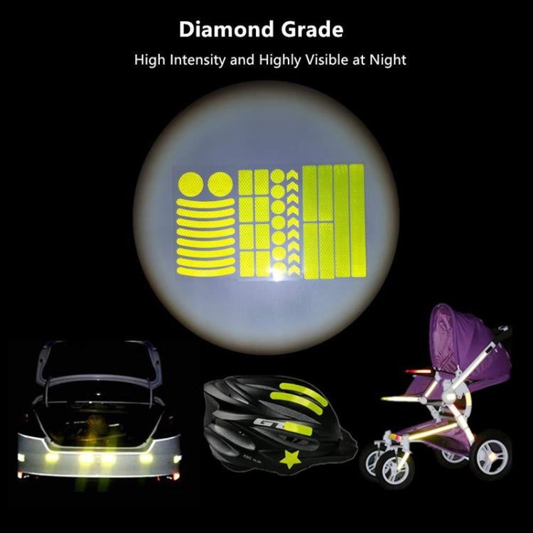 Autocollant Réfléchissant Nid d'Abeille pour Vélo Bande Avertissement Grille Logo Réfléchissant Nuit