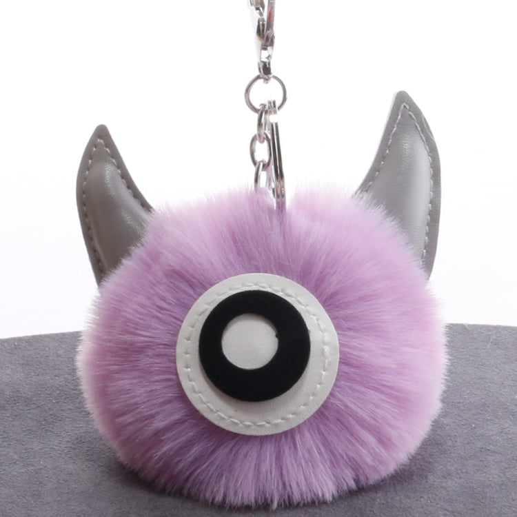 3 PCS Cartoon Croissant Hair Ball Keychain Pendant Bag Car Pendant, Wine Red, Grey, Tender Pink, Turmeric, Rose Red, Army Green, Lake Blue, Light Pink, Purple, White, Watermelon Red, Beige, Khaki, Royal Blue, Yellow, Lotus Root Pink, Mint Green, Pink, ...