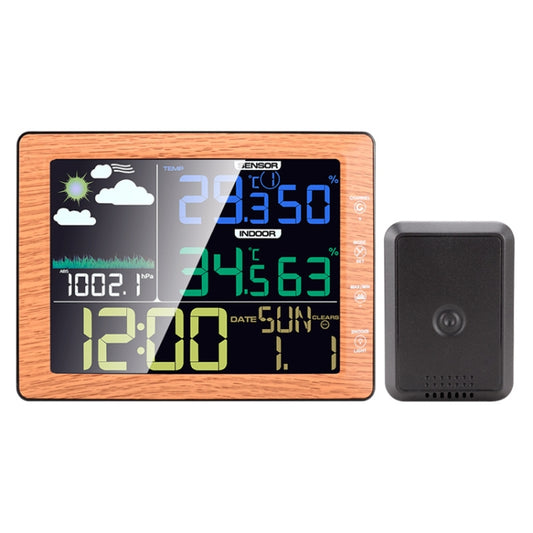 Multifunctional Wireless Colorful Screen Weather Clock Indoor And Outdoor Thermohygrometer, TS-8210-WG