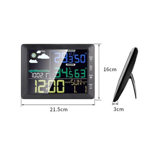 Multifunctional Wireless Colorful Screen Weather Clock Indoor And Outdoor Thermohygrometer, TS-8210-WG