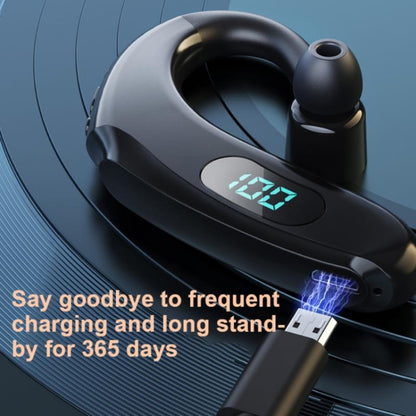 Q20 Bluetooth 5.2 Business Digital Display Sports Earhook Stereo Earphone, Q20 Yellow, Q20 Blue, Q20 Black, Q20 White, Q20 Green, Q20 Pink