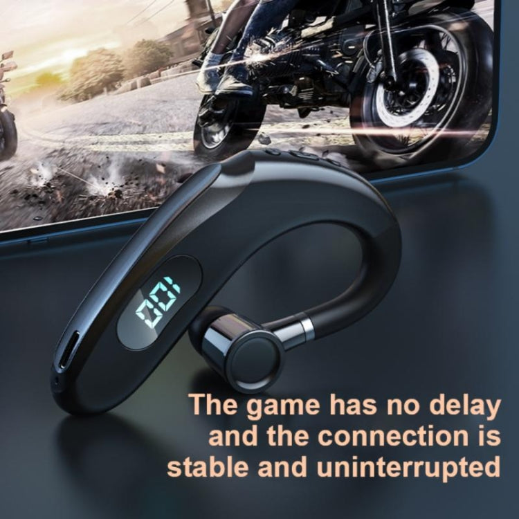 Q20 Bluetooth 5.2 Business Digital Display Sports Earhook Stereo Earphone, Q20 Yellow, Q20 Blue, Q20 Black, Q20 White, Q20 Green, Q20 Pink