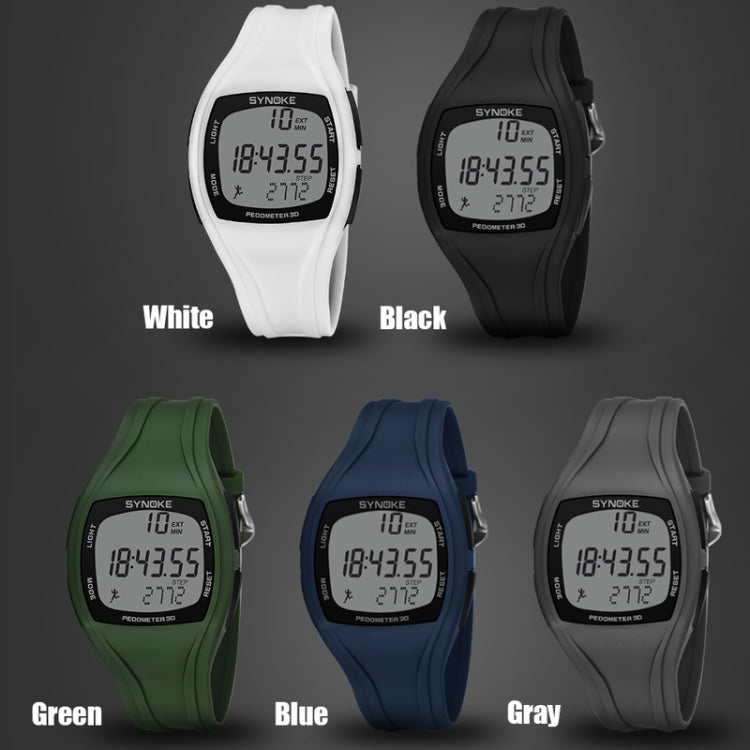 SYNOKE 9105 Multifonctionnel Enregistrement sportif Montre électronique étanche podomètre, Vert armée, Gris, Bleu marine, Noir, Blanc