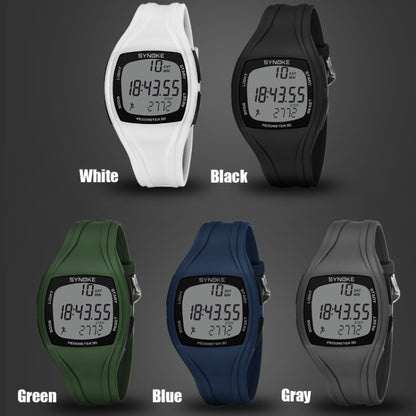 SYNOKE 9105 Multifonctionnel Enregistrement sportif Montre électronique étanche podomètre, Vert armée, Gris, Bleu marine, Noir, Blanc