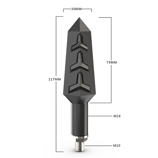 زوج واحد من مصابيح التوجيه الخلفية LED للدراجات النارية VS6-6، 12 فولت، مع إضاءة تدفق الماء ومصابيح الانعطاف، VS6-6