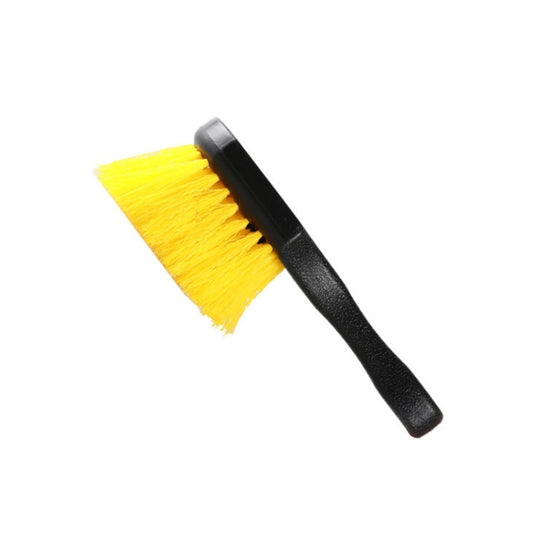 Brosse multifonctionnelle à poils longs et manche court pour le nettoyage des pneus de voiture