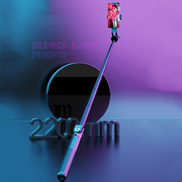 360-Degree Rotating Foldable Bluetooth Selfie Sticks Live Stand, Spec:, P220 TK (Double Clip)