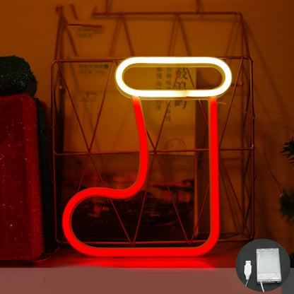 Christmas Decoration Neon Lights Wall-Mounted Ornaments, Spec:, Christmas Hat, Christmas Stock