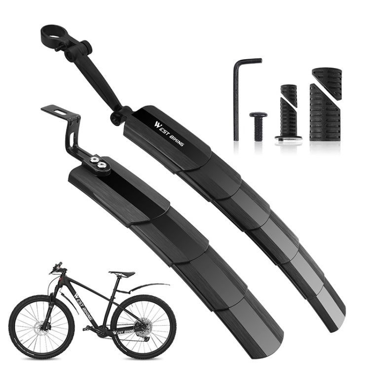 Garde-boue pliables rétractables WEST BIKING pour VTT, Garde-boue WEST BIKING