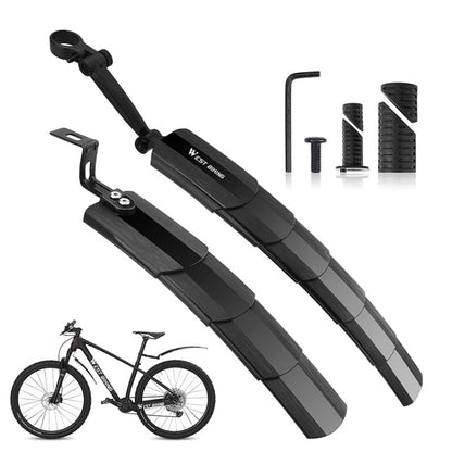 Garde-boue pliables rétractables WEST BIKING pour VTT, Garde-boue WEST BIKING