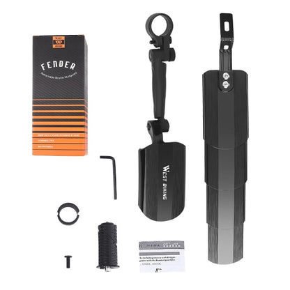 Garde-boue pliables rétractables WEST BIKING pour VTT, Garde-boue WEST BIKING