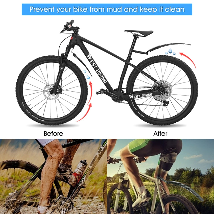 Garde-boue pliables rétractables WEST BIKING pour VTT, Garde-boue WEST BIKING