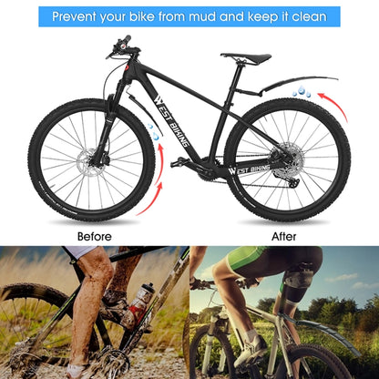 Garde-boue pliables rétractables WEST BIKING pour VTT, Garde-boue WEST BIKING
