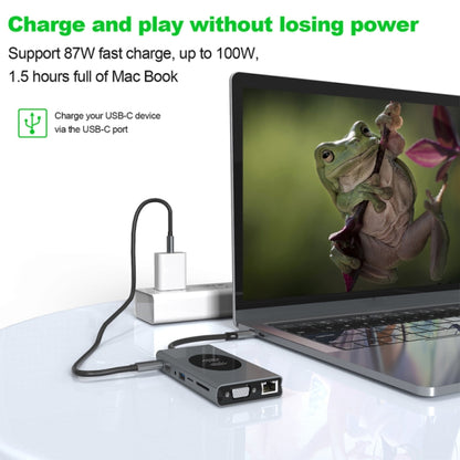 BX15W USB HUB Type-C Docking Station with Wireless Charge Function, BX15W