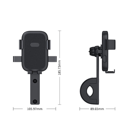 Q1 Support de téléphone portable pour moto en métal avec rétroviseur pour vélo, Support de rétroviseur en métal pour vélo