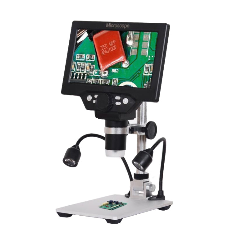 G1200D 7 Inch LCD Screen 1200X Portable Electronic Digital Desktop Stand Microscope, EU Plug Without Battery, US Plug Without Battery, AU Plug Without Battery, UK Plug Without Battery