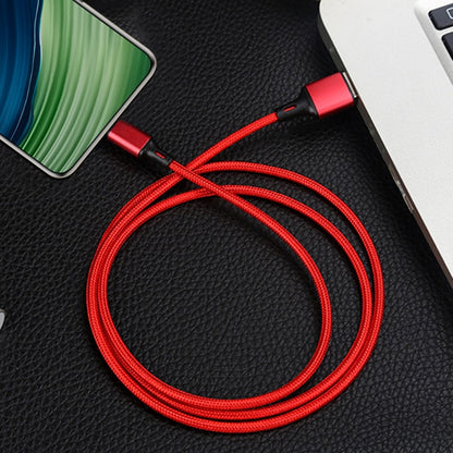 4 PCS 2.4A USB-C / Type-C to USB Braided Fast Charging Sync Data Cable, Length:, 0.25m (Red), 0.25m (Blue), 0.25m (Black), 0.25m (Silver), 1m (Red), 1m (Blue), 1m (Black), 1m (Silver), 1.5m (Red), 1.5m (Blue), 1.5m (Black), 1.5m (Silver), 2m (Red)     ...