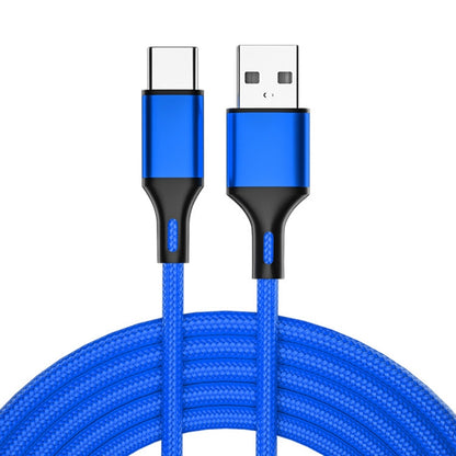 4 PCS 2.4A USB-C / Type-C to USB Braided Fast Charging Sync Data Cable, Length:, 0.25m (Red), 0.25m (Blue), 0.25m (Black), 0.25m (Silver), 1m (Red), 1m (Blue), 1m (Black), 1m (Silver), 1.5m (Red), 1.5m (Blue), 1.5m (Black), 1.5m (Silver), 2m (Red)     ...