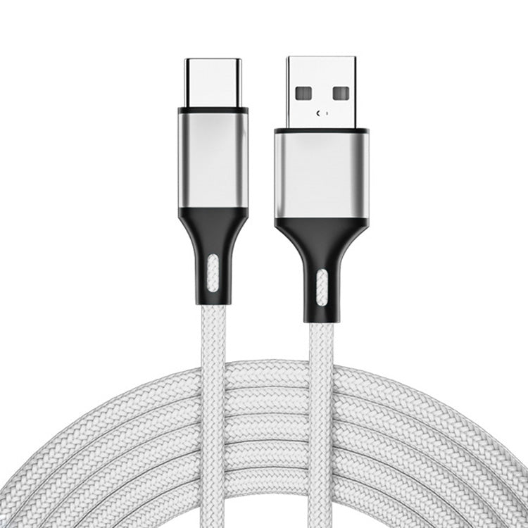 4 PCS 2.4A USB-C / Type-C to USB Braided Fast Charging Sync Data Cable, Length:, 0.25m (Red), 0.25m (Blue), 0.25m (Black), 0.25m (Silver), 1m (Red), 1m (Blue), 1m (Black), 1m (Silver), 1.5m (Red), 1.5m (Blue), 1.5m (Black), 1.5m (Silver), 2m (Red)     ...