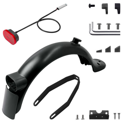 X0130 Kit d'outils comprenant un support de garde-boue arrière de trottinette électrique, un capuchon de vis de feu arrière pour Xiaomi Mijia M365 Pro 2, ensemble noir, ensemble rouge