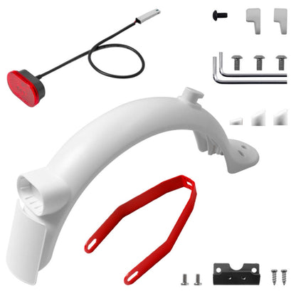 X0130 Kit d'outils comprenant un support de garde-boue arrière de trottinette électrique, un capuchon de vis de feu arrière pour Xiaomi Mijia M365 Pro 2, ensemble noir, ensemble rouge