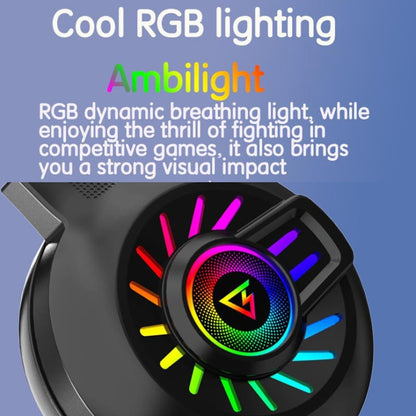 FOREV G97 RGB Luminous Wired Game Headset with Mic, Spec: