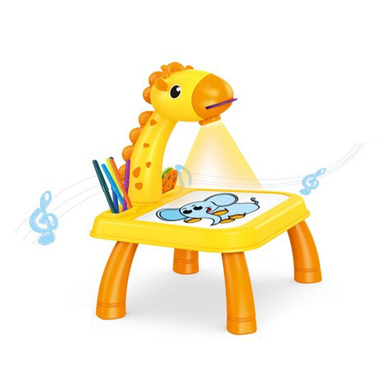 Tableau d'écriture multifonctionnel de projection pour enfants, sans stylo aquarelle, style :, Girafe Jaune, Bleu (Sans projection), Rose (Sans projection), Girafe Rose, Dinosaure Bleu, Dinosaure Rose