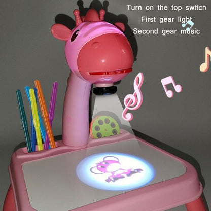 Tableau d'écriture multifonctionnel de projection pour enfants, sans stylo aquarelle, style :, Girafe Jaune, Bleu (Sans projection), Rose (Sans projection), Girafe Rose, Dinosaure Bleu, Dinosaure Rose