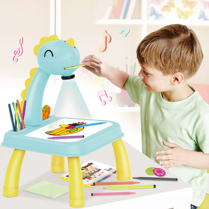 Tableau d'écriture multifonctionnel de projection pour enfants, sans stylo aquarelle, style :, Girafe Jaune, Bleu (Sans projection), Rose (Sans projection), Girafe Rose, Dinosaure Bleu, Dinosaure Rose