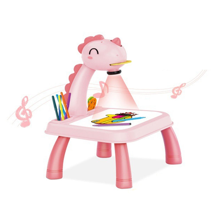 Tableau d'écriture multifonctionnel de projection pour enfants, sans stylo aquarelle, style :, Girafe Jaune, Bleu (Sans projection), Rose (Sans projection), Girafe Rose, Dinosaure Bleu, Dinosaure Rose