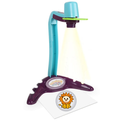 Tableau d'écriture et de dessin multifonctionnel pour enfants avec lampe de projection, sans stylo aquarelle, bleu, rouge