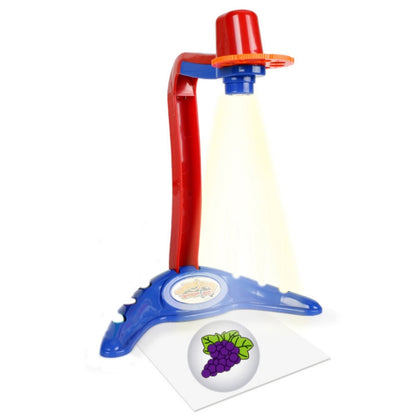 Tableau d'écriture et de dessin multifonctionnel pour enfants avec lampe de projection, sans stylo aquarelle, bleu, rouge