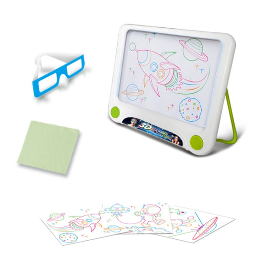 Tableau de dessin 3D multifonctionnel lumineux pour enfants, sans stylo aquarelle, Style : Espace 3D, Dinosaure 3D, Océan 3D, Espace Lumineux, Océan Lumineux, Dinosaure Lumineux