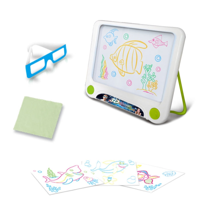 Multifunctional Luminous 3D Children Drawing Board, Without Watercolor Pen, Style:, 3D Space, 3D Dinosaur, 3D Ocean, Luminous Space, Luminous Ocean, Luminous Dinosaur