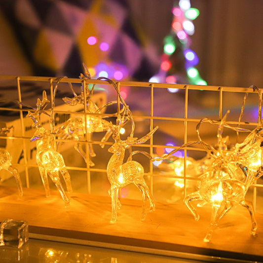 Guirlande lumineuse éléphant de Noël pour décoration de fêtes, spécifications : 1,5 m 10 LED boîtier à piles, 3 m 20 LED boîtier à piles, 6 m 40 LED boîtier à piles, 3 m 20 LED alimentation USB, 6 m 40 LED alimentation USB